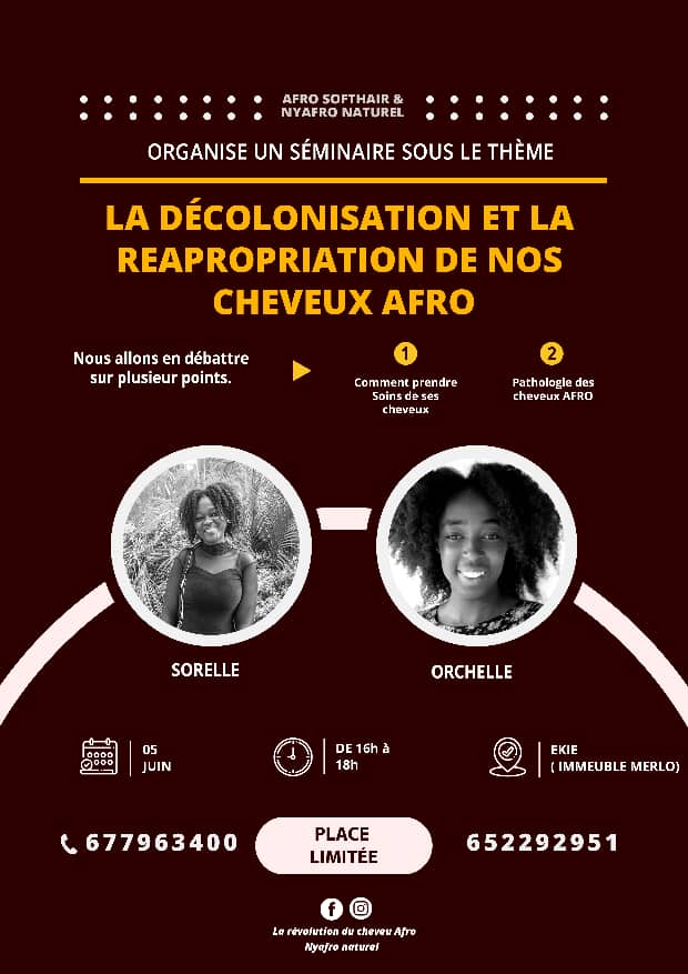 séminaire sur la décolonisation et la réapropriation de nos cheveux afro